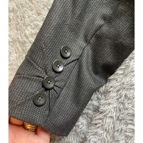 Body By Victoria Suit Jacket Women 8 Medium Charcoal Gray Single Breasted Blazer - Picture 7 of 10